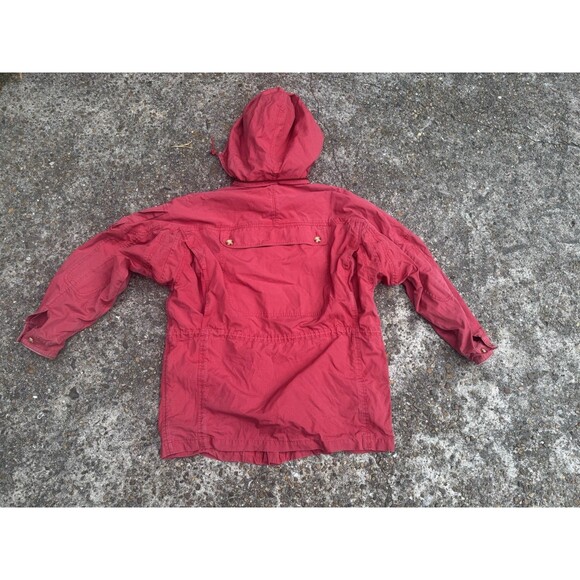 Rare VTG Willis & Geiger Military Utility Paratrooper Jacket Hooded Red L - Picture 6 of 6